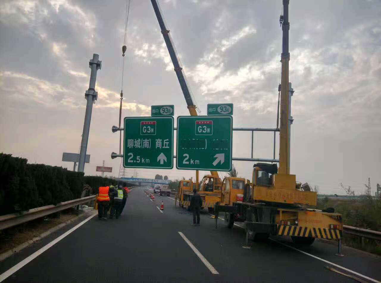 濮阳濮阳高速公路标志牌施工案例