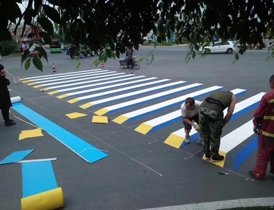 濮阳濮阳彩色路面标线施工